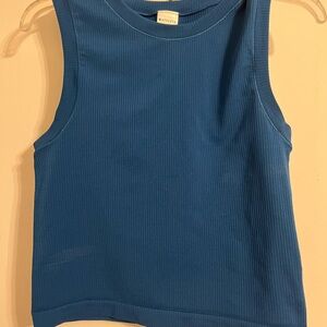 Athleta Teal/Blue Ribbed Tank Top